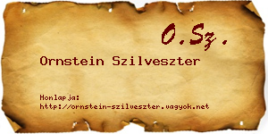 Ornstein Szilveszter névjegykártya